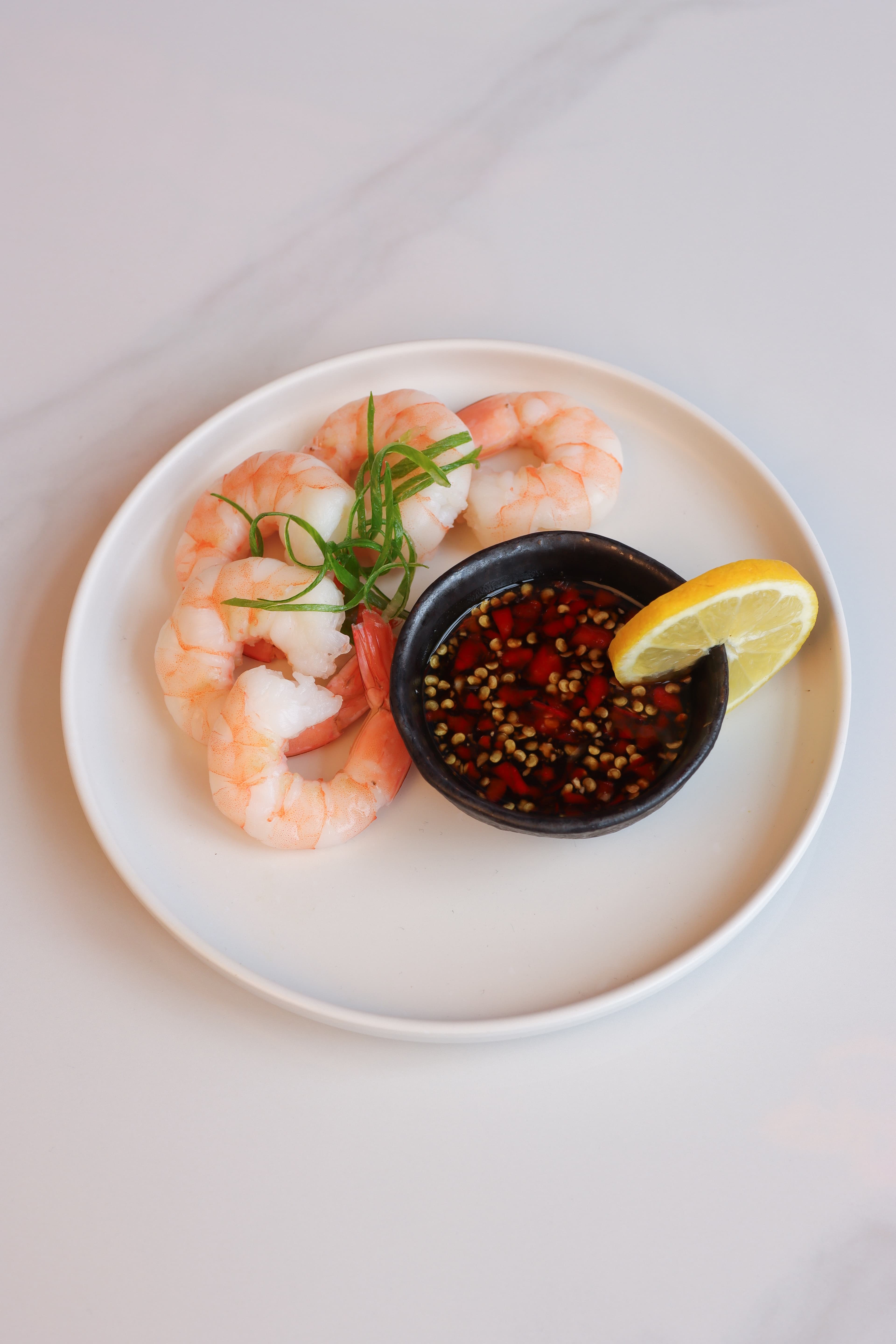 Fresh prawn snack plate